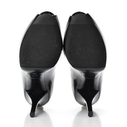 Louis Vuitton Patent Oh Really Peep Toe Pumps 36.5 Black 6 of 12