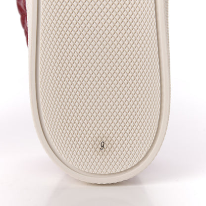 Gucci Nappa Web G Rhombus Quilted Mens Slip On Sneakers 9 Hibiscus Red Rosso 8 of 10