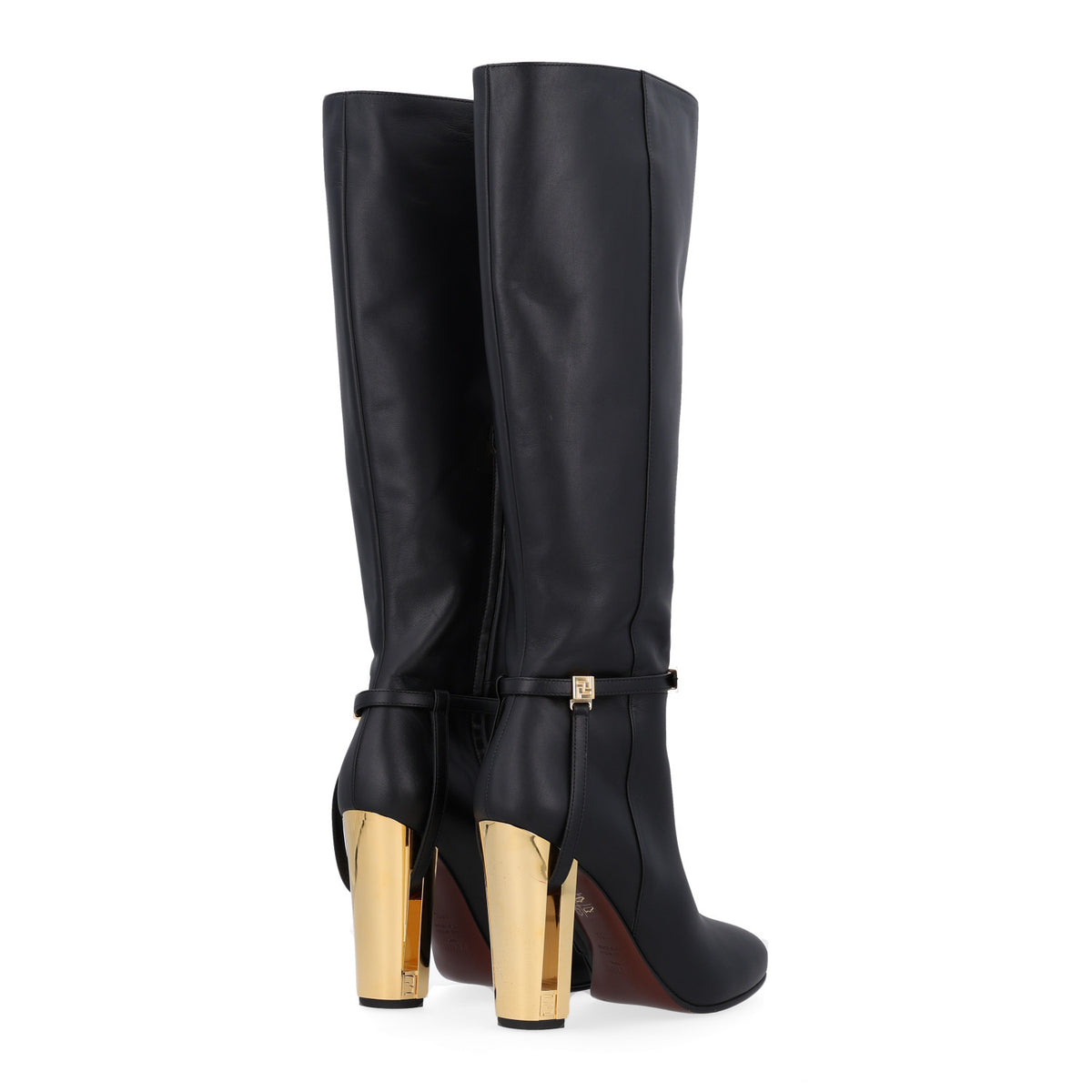 Vitello Delfina Knee High Boots 38.5 Black