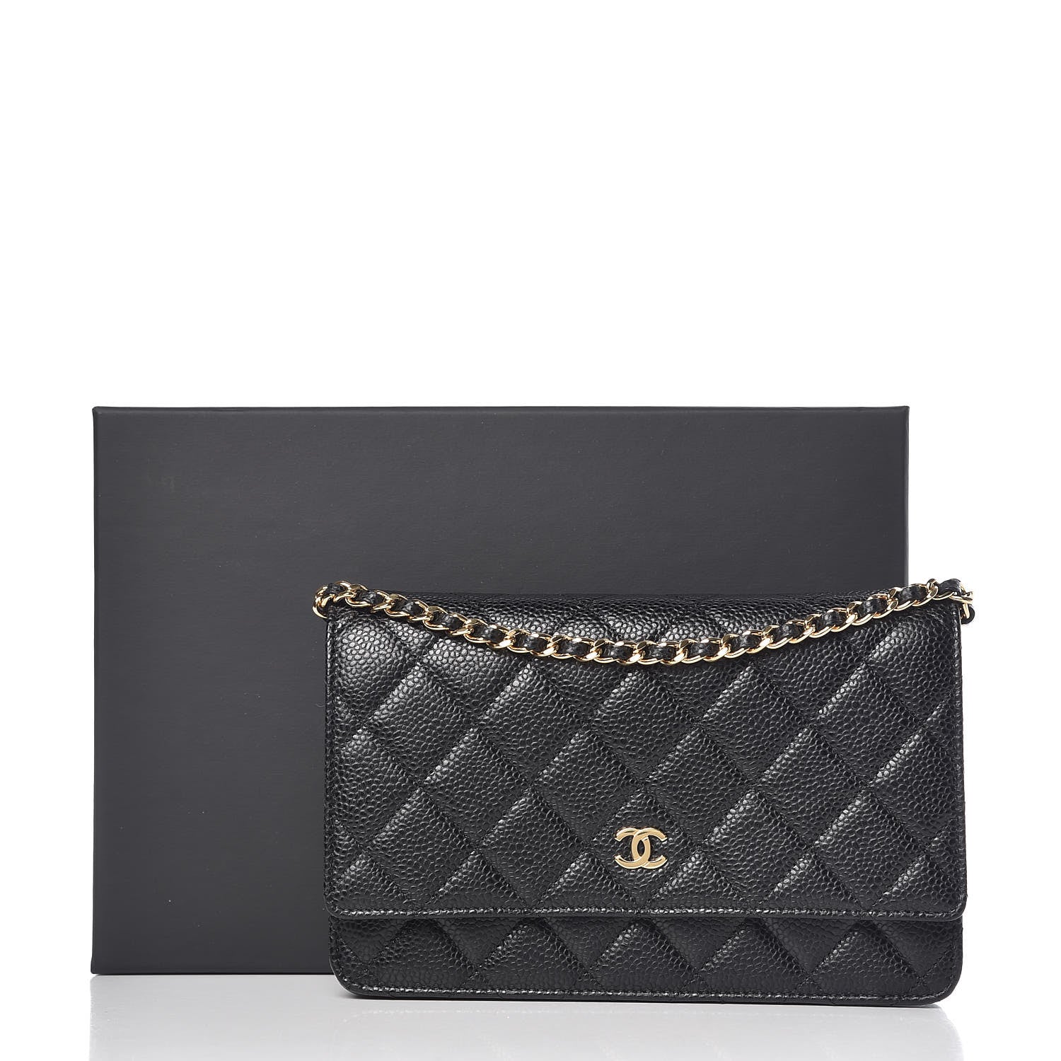Chanel Caviar Quilted Wallet On Chain WOC Black 11 of 11