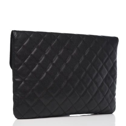 Chanel Caviar Quilted Medium Golden Class Pouch Black 3 of 7