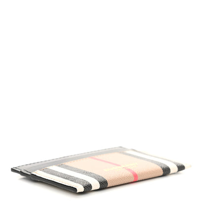 Burberry E-Canvas Calfskin Icon Stripe Card Case Archive Beige 4 of 8