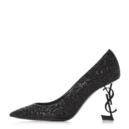 Saint Laurent Glitter Opyum 85 Pumps 37 Black 1 of 9