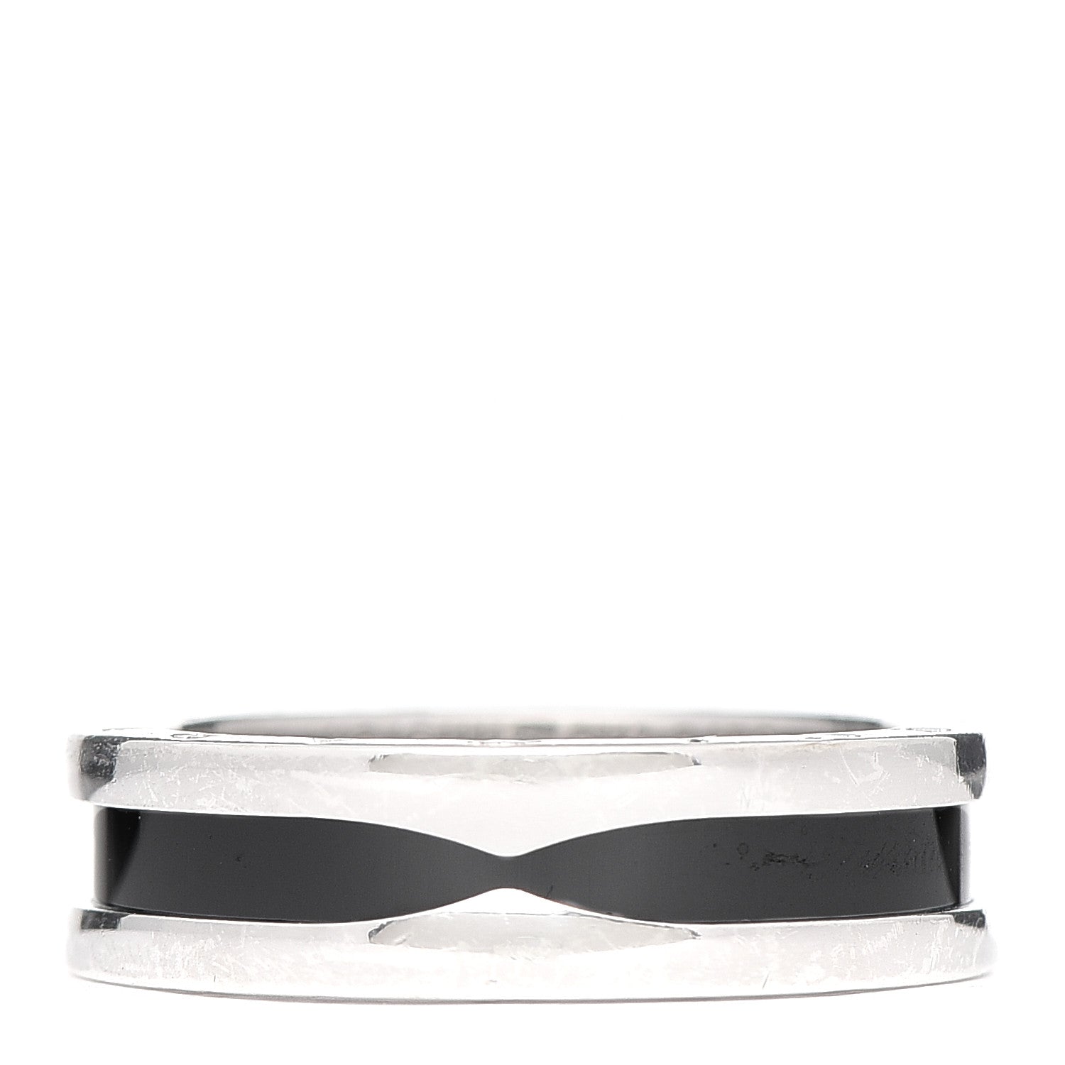 Bulgari Sterling Silver Ceramic Save The Children One-Band Ring 62 10 3 of 5