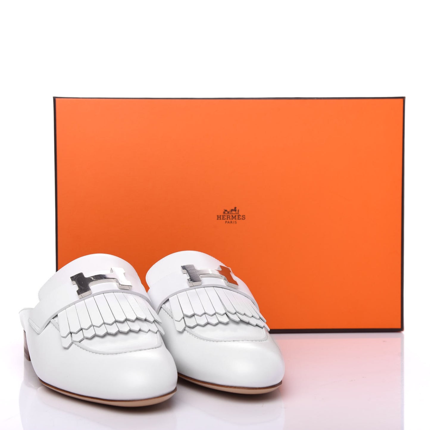 Goatskin Rivoli Mules 37 White