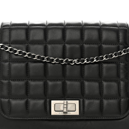 Chanel Lambskin Chocolate Bar Accordion Mademoiselle Flap Black 8 of 14