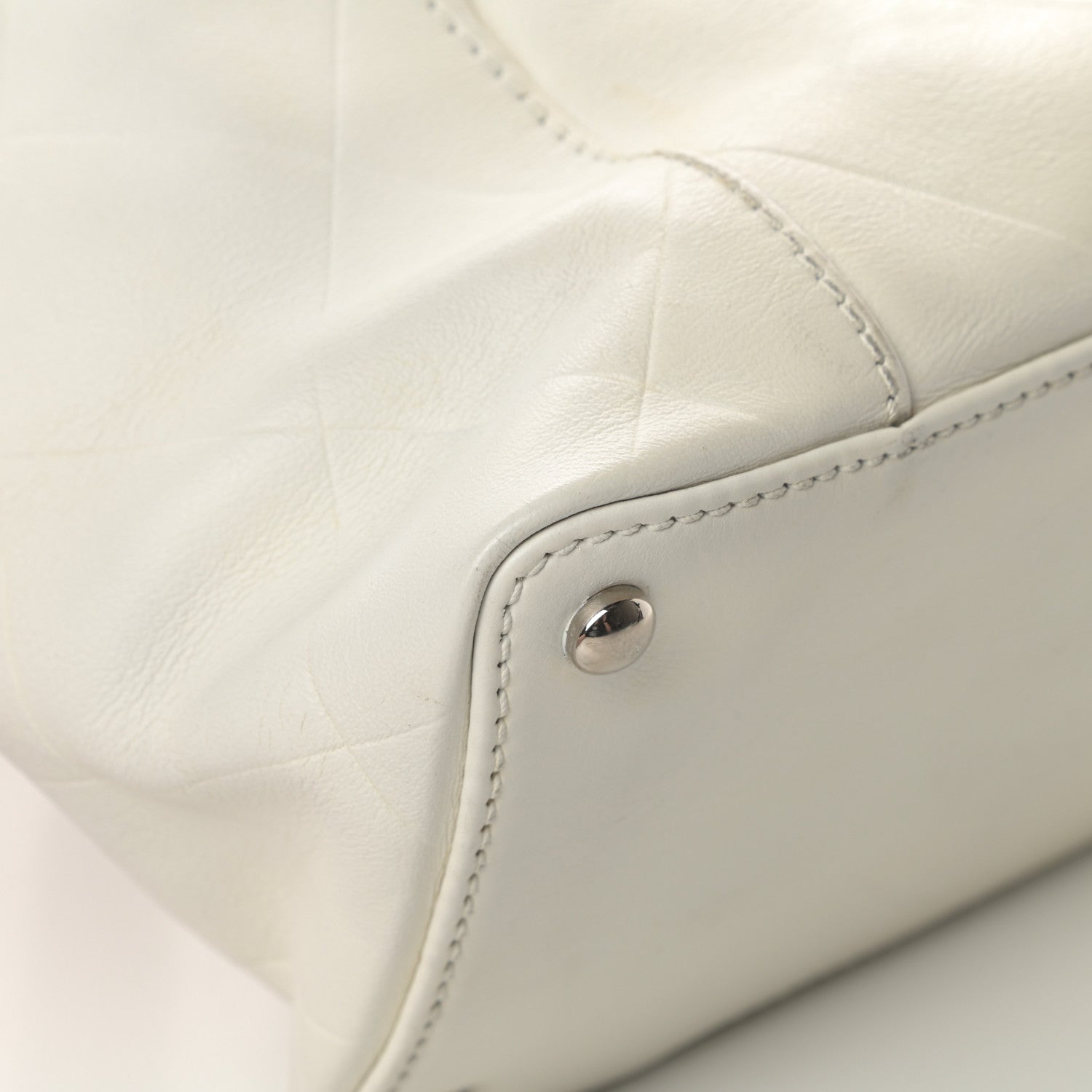 Chanel Calfskin CC Chevron All Day Long Tote White 12 of 18