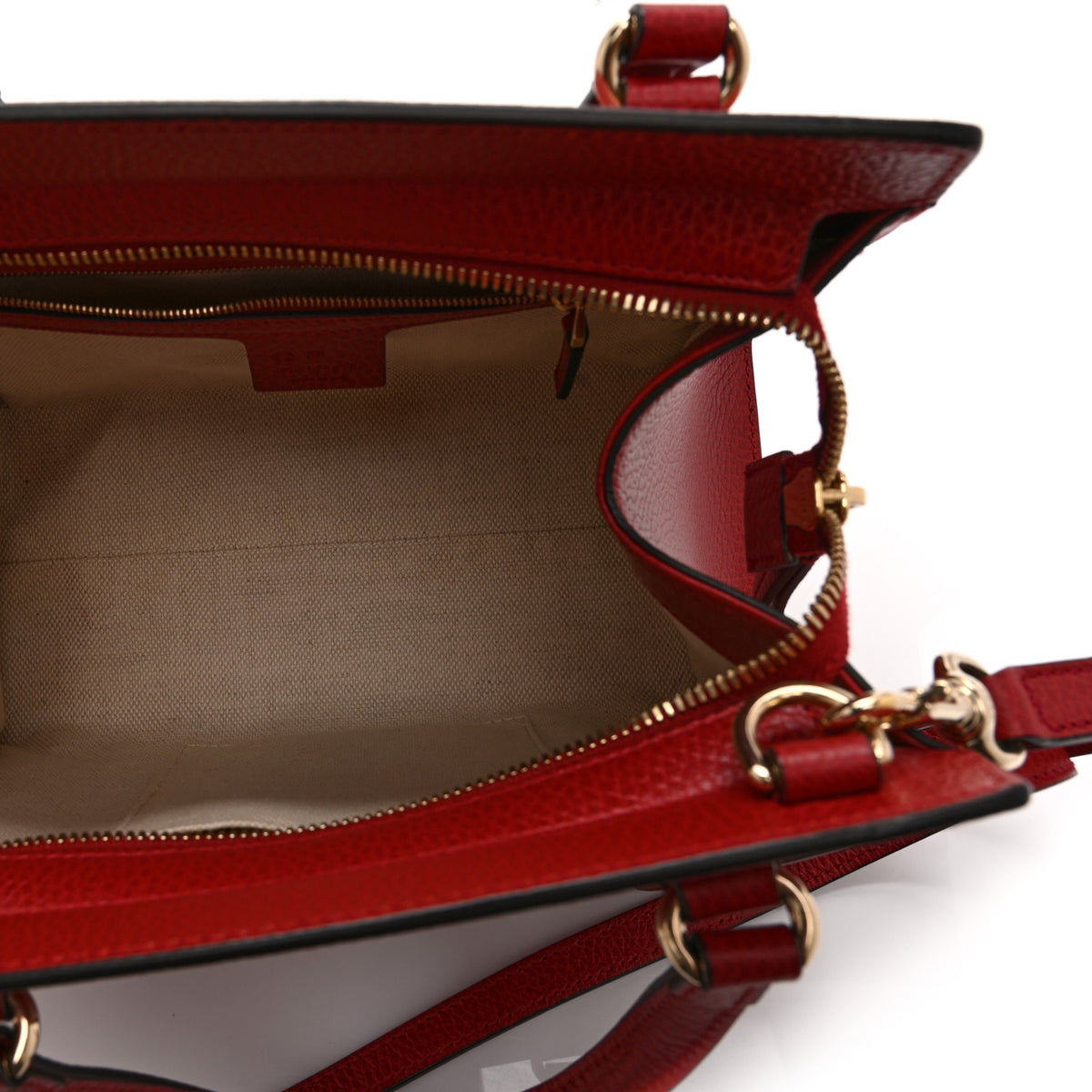 Dollar Calfskin Medium Soho Top Handle Satchel Hibiscus Red