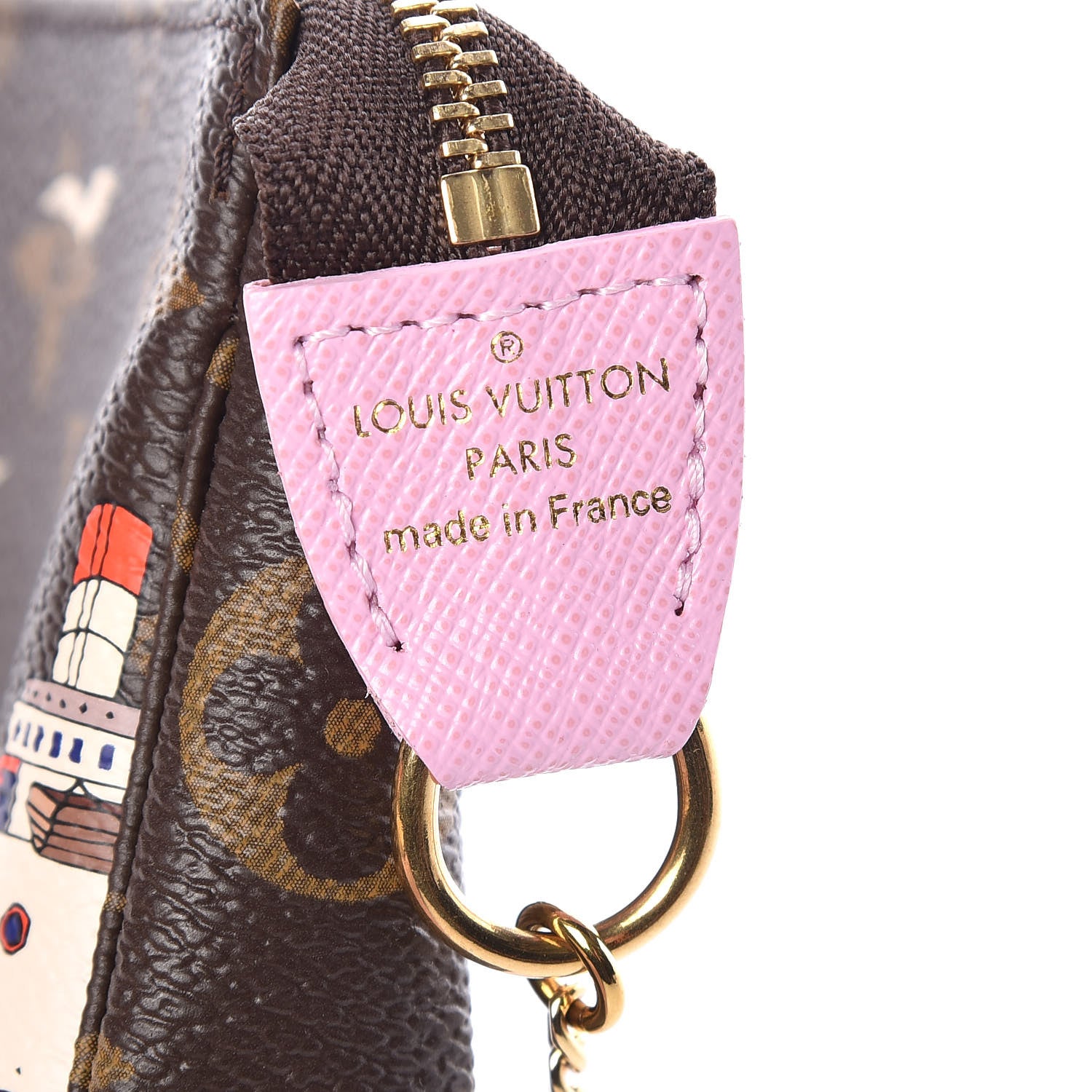 Louis Vuitton Monogram 2016 Christmas Animation Mini Pochette Accessories Rose Ballerine 5 of 8
