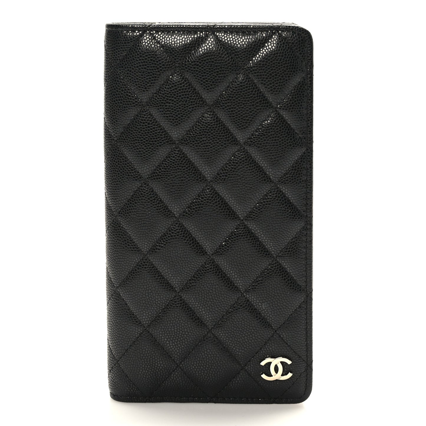 Caviar Quilted Medium Agenda Cover Black