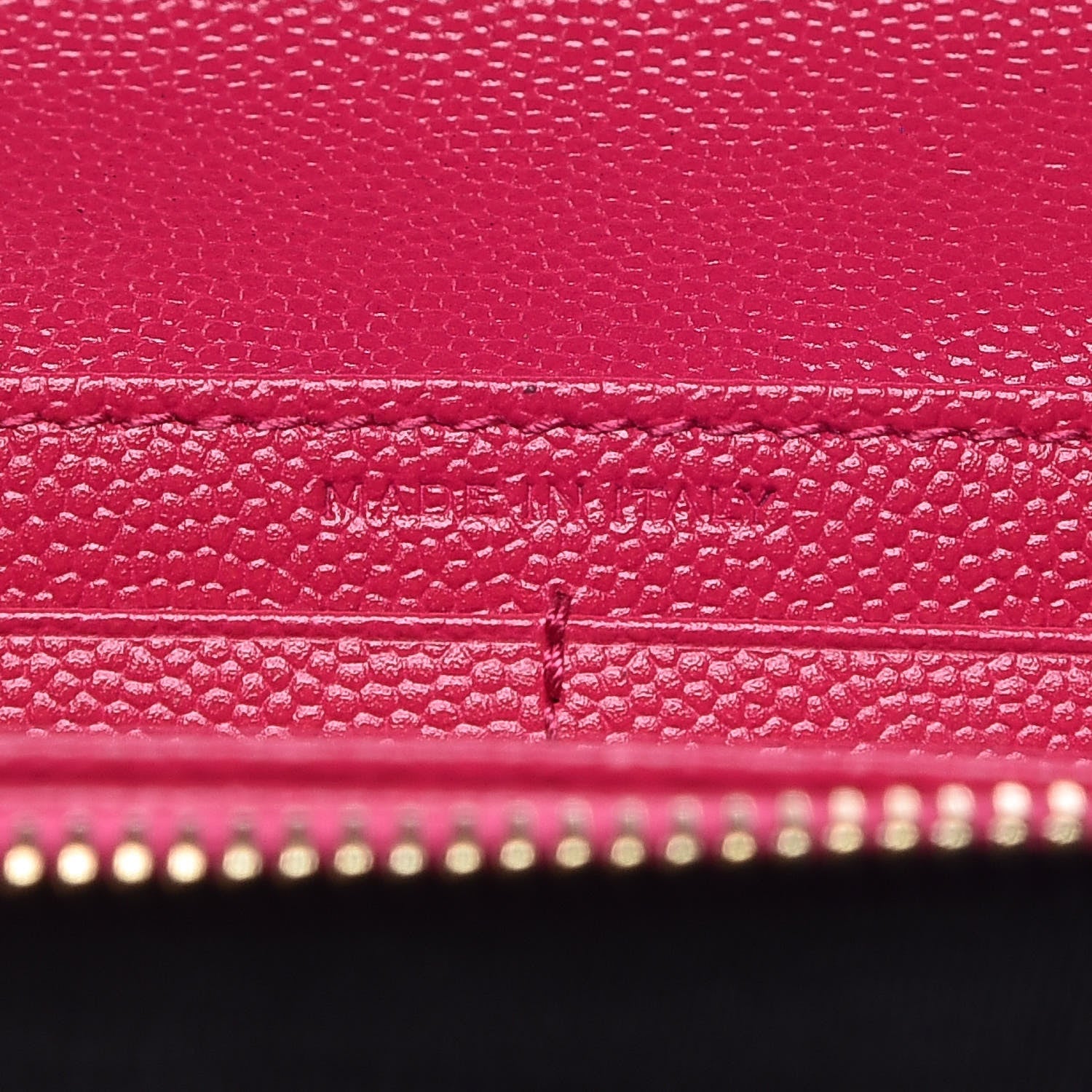 Saint Laurent Grain De Poudre Matelasse Chevron Monogram Flap Wallet Bubblegum 7 of 12