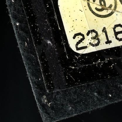 Chanel Deerskin Chevron Large CC Chain Bucket Drawstring Bag Black 7 of 11