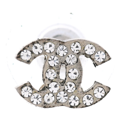 Chanel Crystal CC Earrings Silver 6 of 7