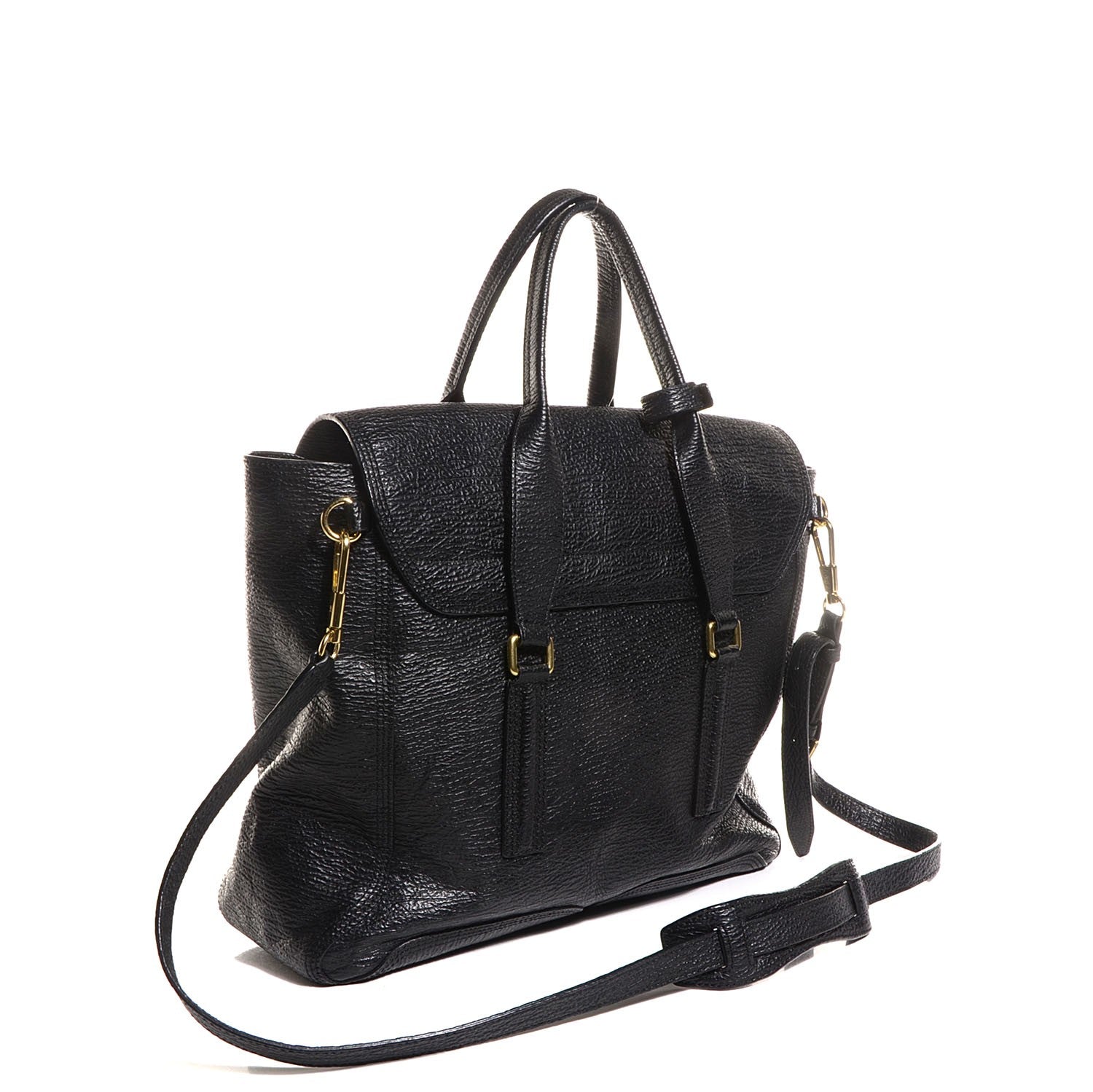 3.1 Phillip Lim 3.1 Leather Large Pashli Satchel Black 3 of 9