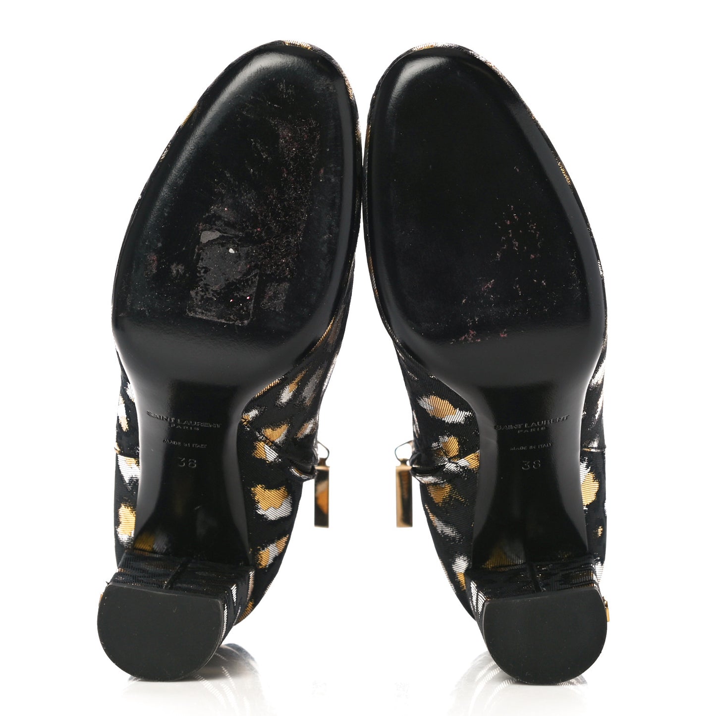 Jacquard Leopard Loulou Ankle Boots 38 Oro