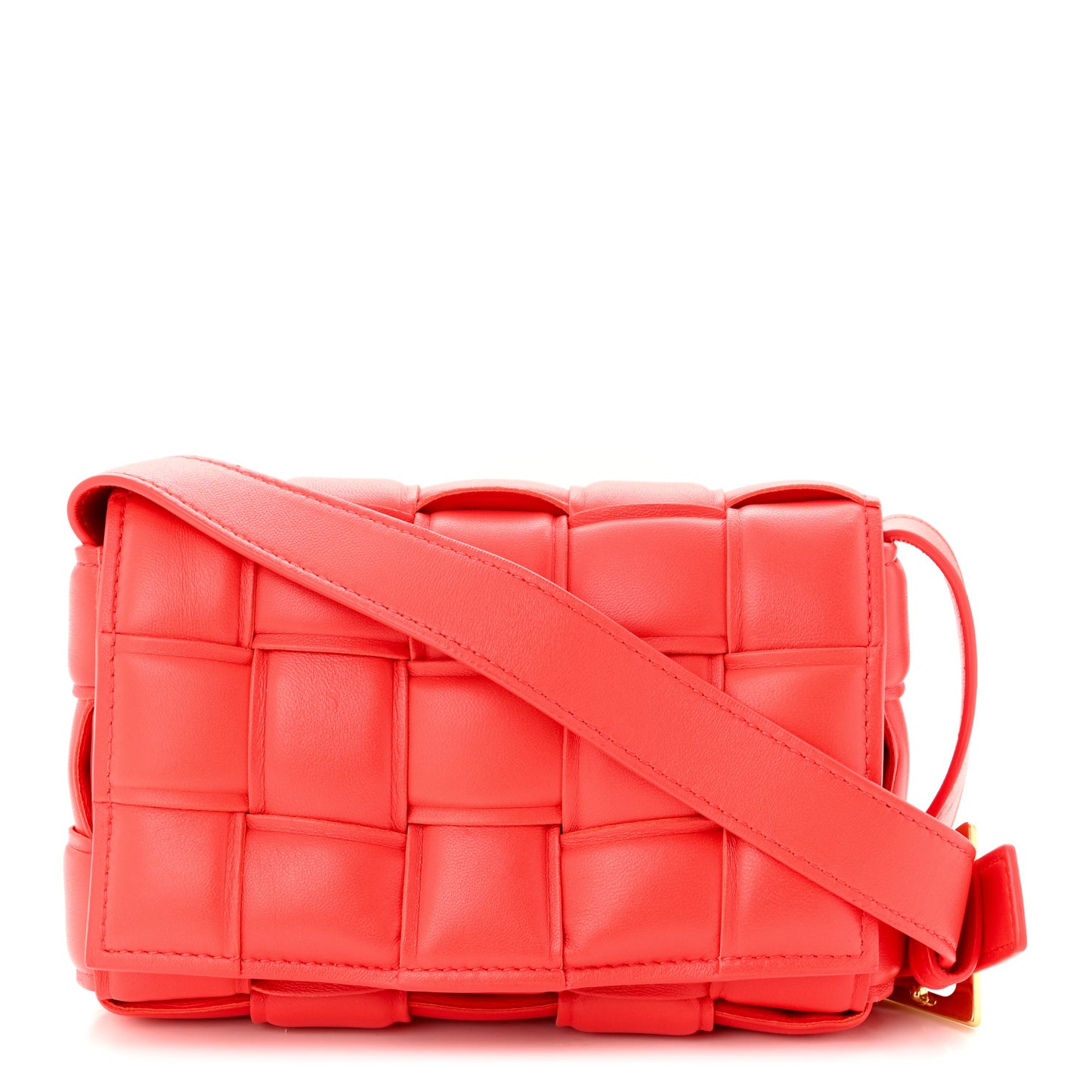 Nappa Maxi Intreccio Padded Cassette Crossbody Bag Sunburst