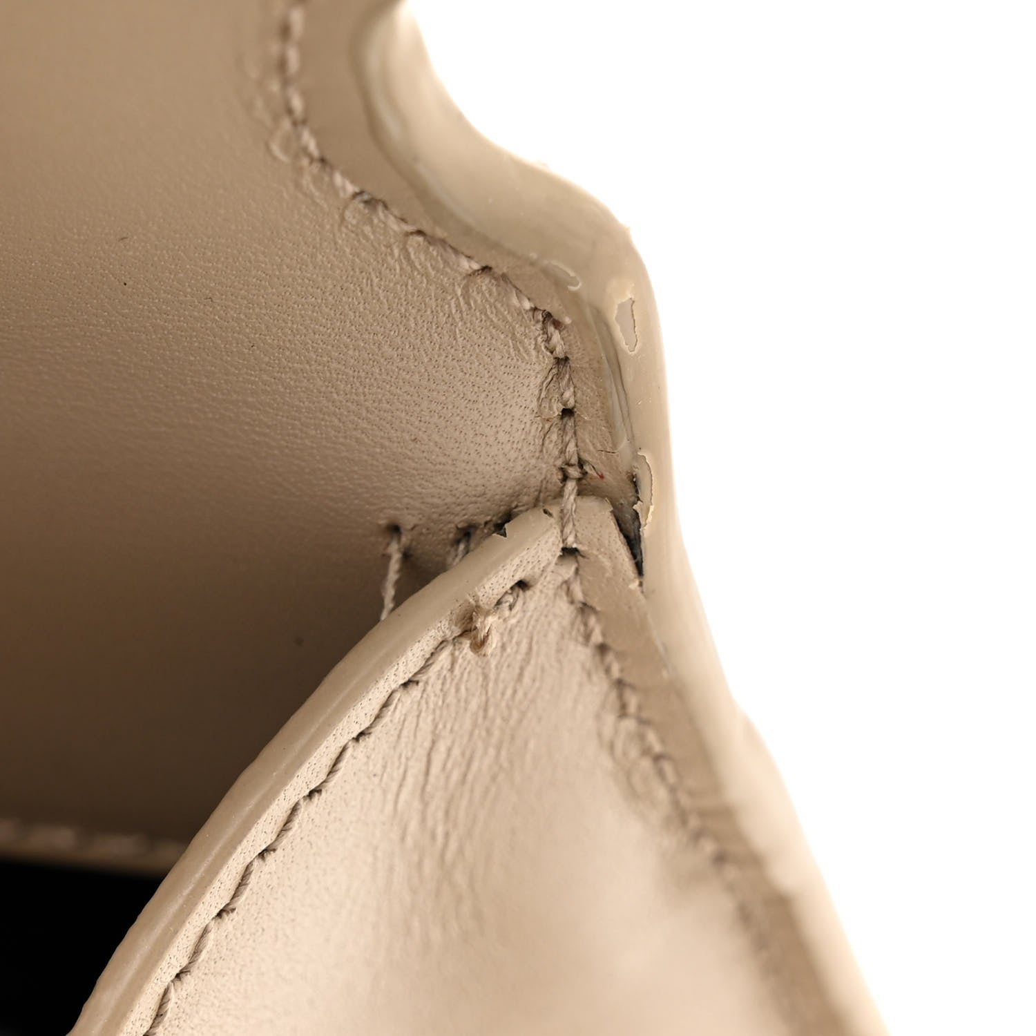 Saint Laurent Kid Suede Smooth Calfskin Mini Classic Monogram Cassandra Top Handle Sea Salt 11 of 13