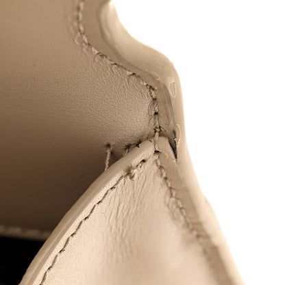 Saint Laurent Kid Suede Smooth Calfskin Mini Classic Monogram Cassandra Top Handle Sea Salt 11 of 13