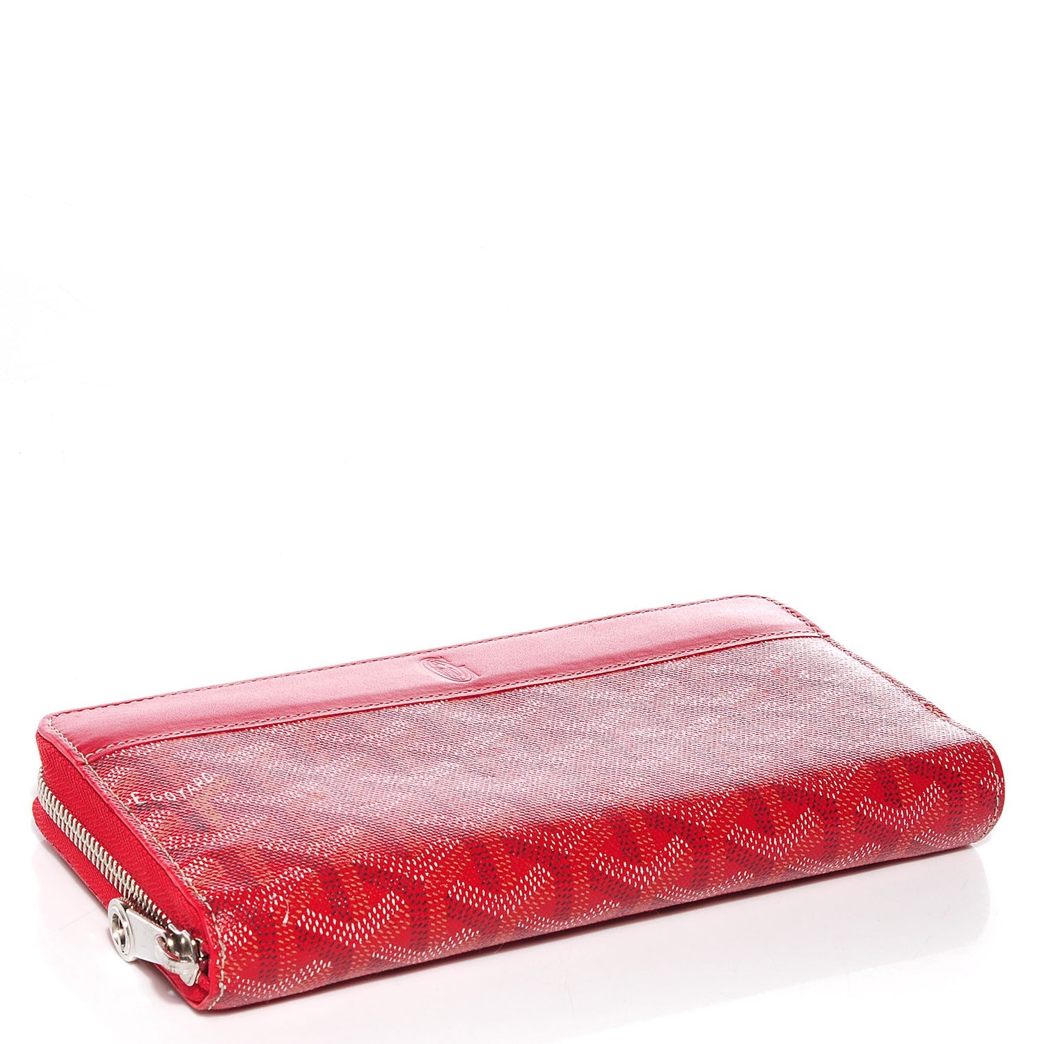 Goyard Goyardine Matignon Zip Around GM Wallet Red 4 of 9