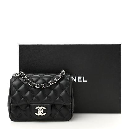 Chanel Lambskin Quilted Mini Square Flap Black 13 of 13