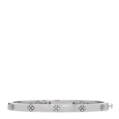 Roberto Coin 18K White Gold Diamond Classic Love in Verona Pave Bangle Bracelet 1 of 5