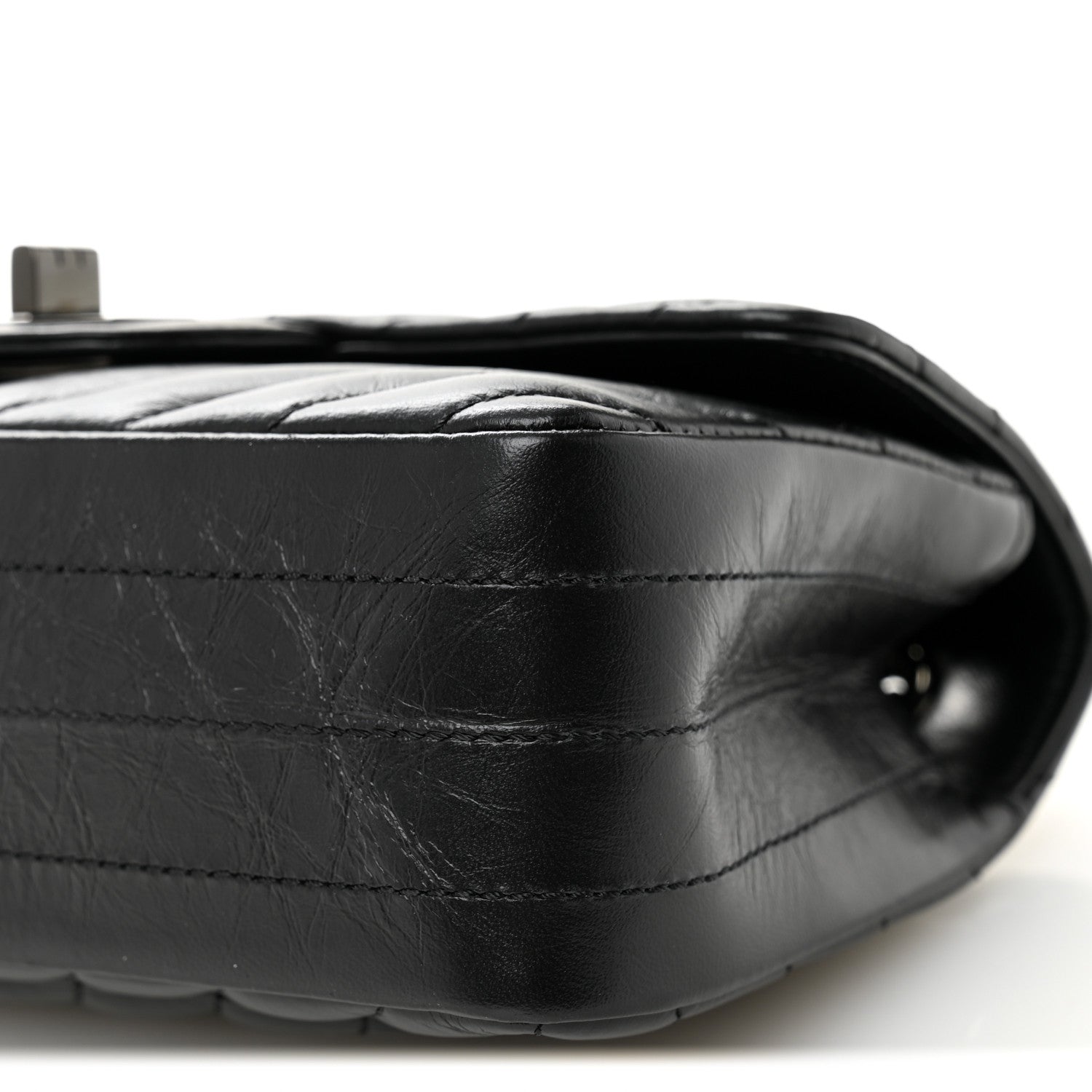 Chanel Aged Calfskin Chevron Quilted 2.55 Reissue Mini Flap So Black 10 of 11