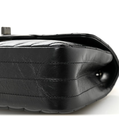 Chanel Aged Calfskin Chevron Quilted 2.55 Reissue Mini Flap So Black 10 of 11
