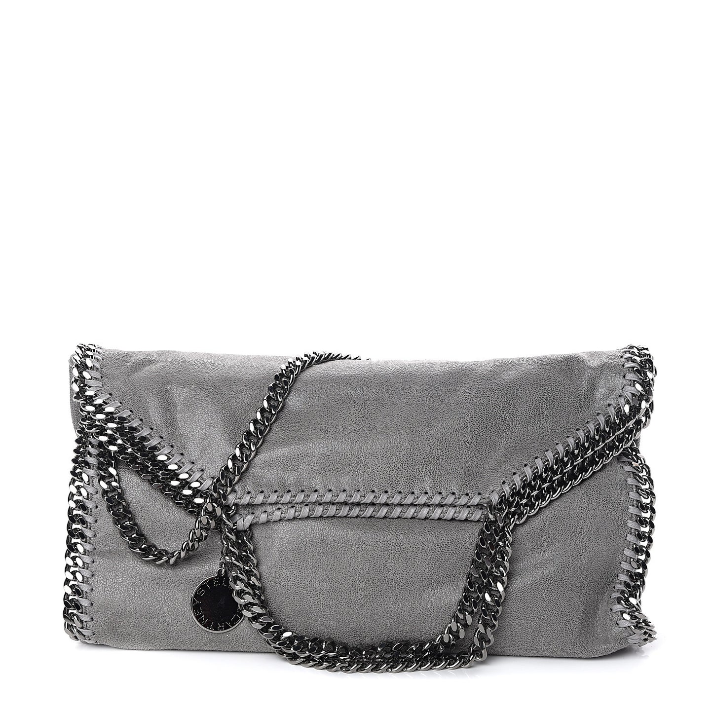 Shaggy Deer Falabella Fold Over Tote Grey