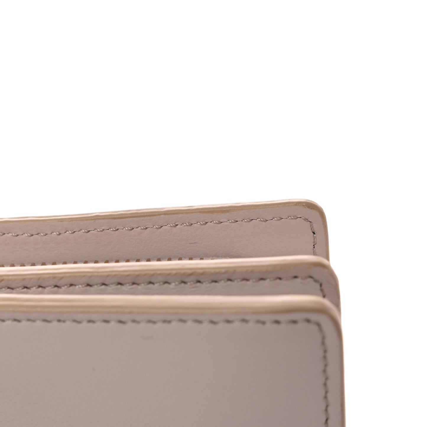 Shiny Calfskin Sense Compact Wallet Wild Grey