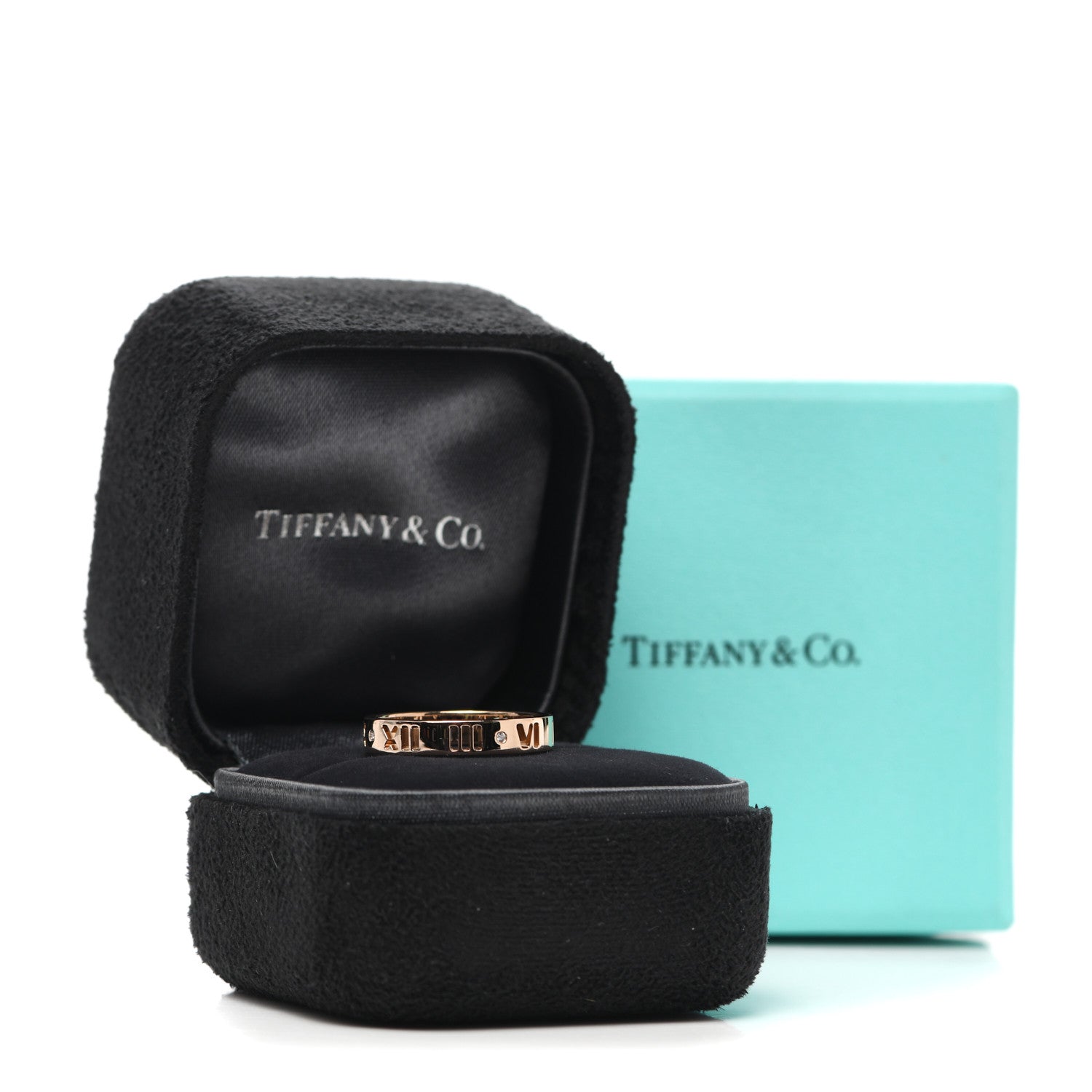 Tiffany 18K Rose Gold Diamond Atlas Pierced Ring 51 5.75 5 of 5