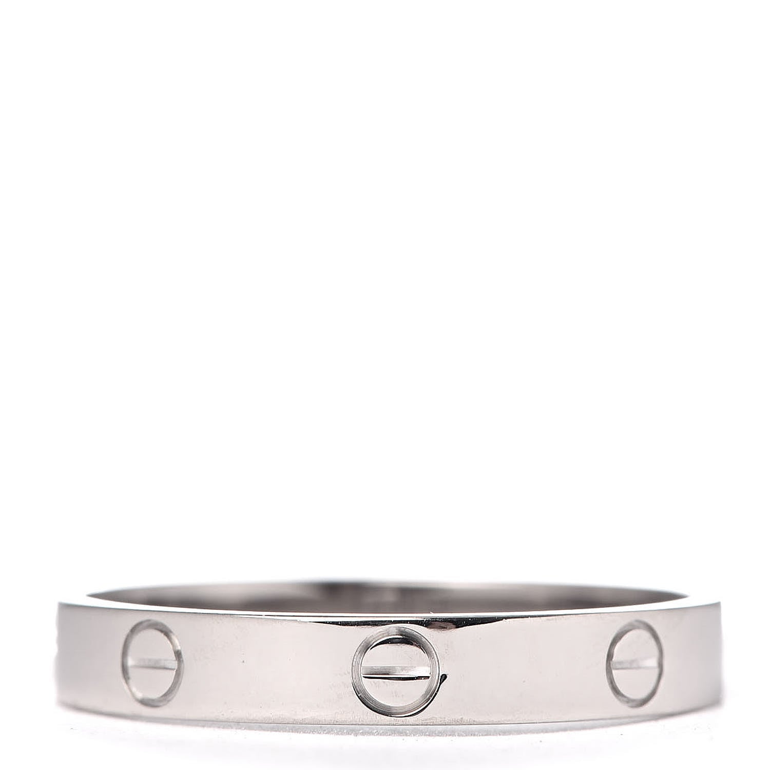 Cartier 18K White Gold 3.5mm LOVE Wedding Band Ring 63 10.25 3 of 4