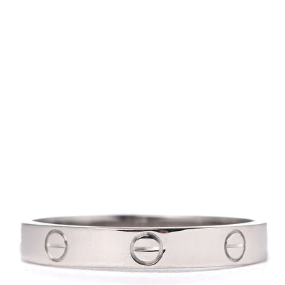 Cartier 18K White Gold 3.5mm LOVE Wedding Band Ring 63 10.25 3 of 4