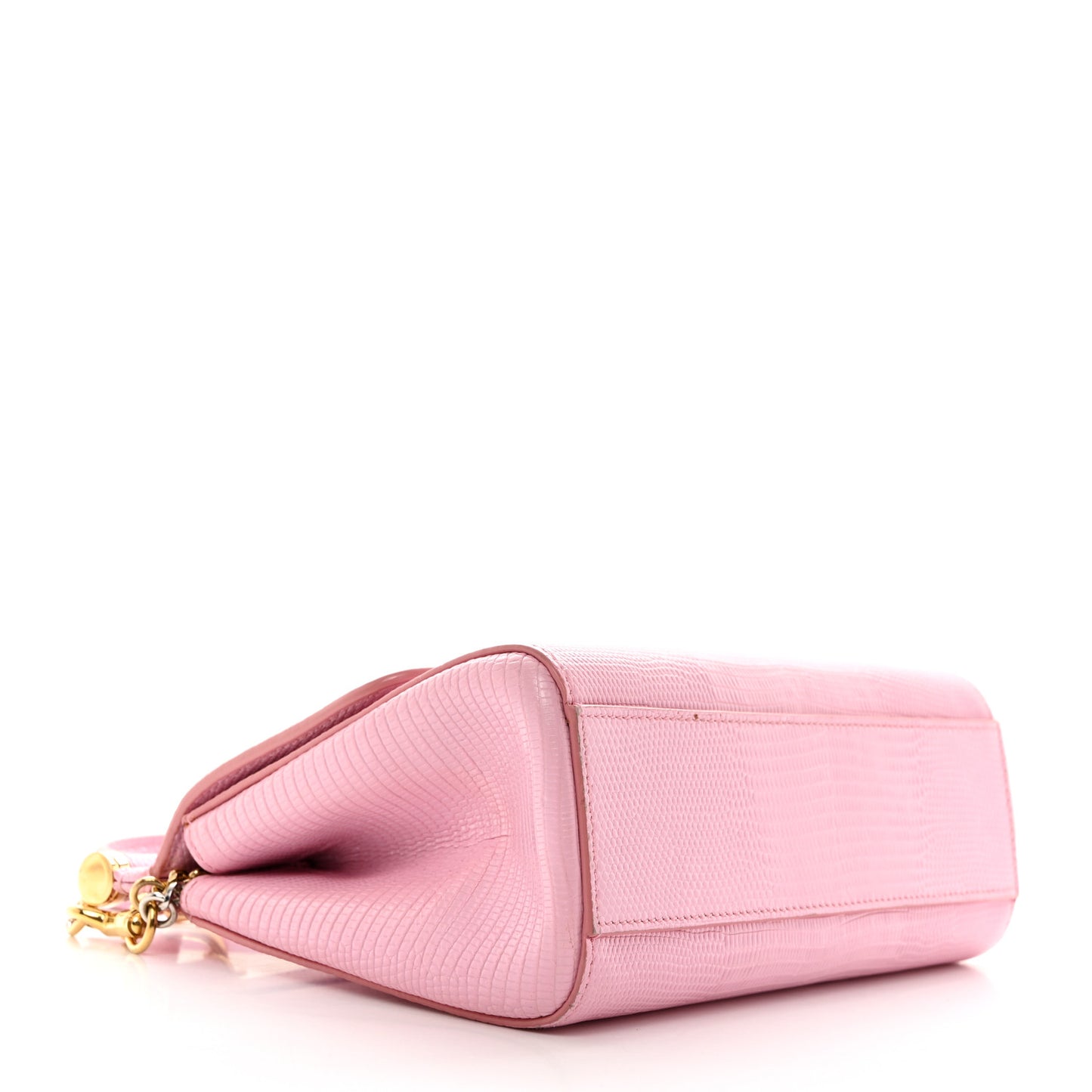 Lizard Calfskin Embossed Small Miss Sicily Satchel Light Pink
