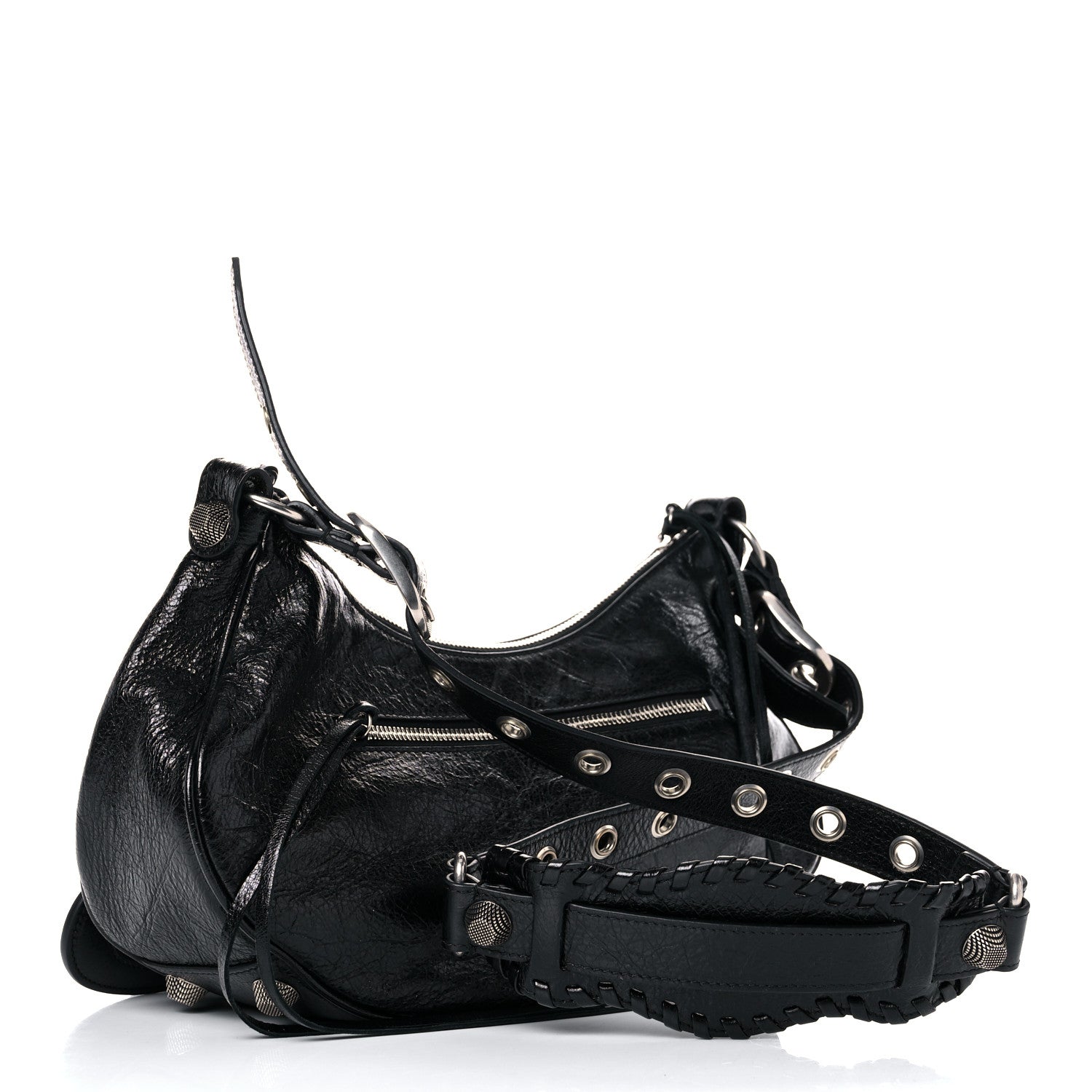 Balenciaga Agneau Arena Small Le Cagole Shoulder Bag Black 4 of 10