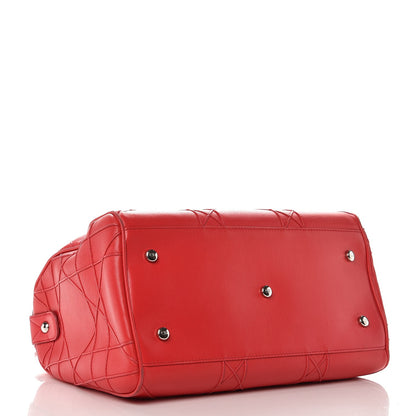 Christian Dior Lambskin Cannage Granville Polochon Coral 5 of 16