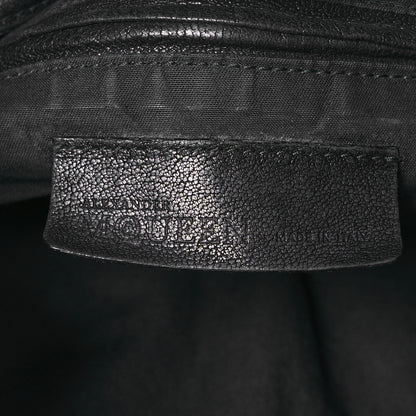 Alexander McQueen Studded Calfskin Faithful Zip Hobo Black 7 of 15