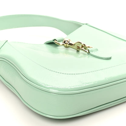 Gucci Patent Calfskin Small Jackie Shoulder Bag Light Green 9 of 10