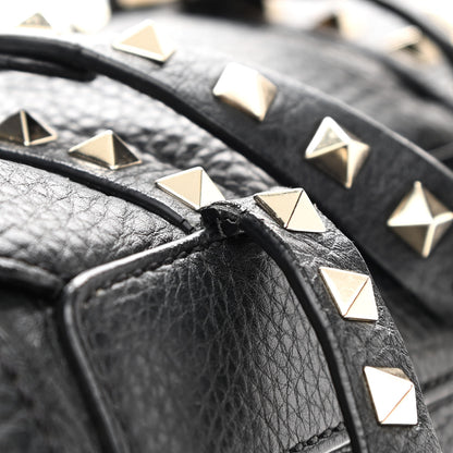 Valentino Garavani Pebbled Calfskin Rockstud Double Pocket Backpack Black 11 of 12