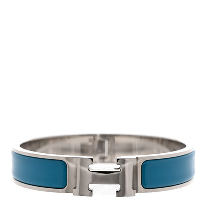Hermes Narrow Enamel Clic Clac H Bracelet PM Bleu Profond 1 of 4