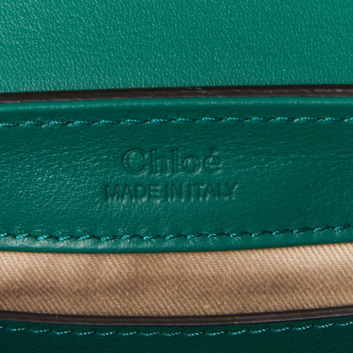 Chloe Calfskin Crocodile Embossed Mini C Double Carry Woodsy Green 8 of 9