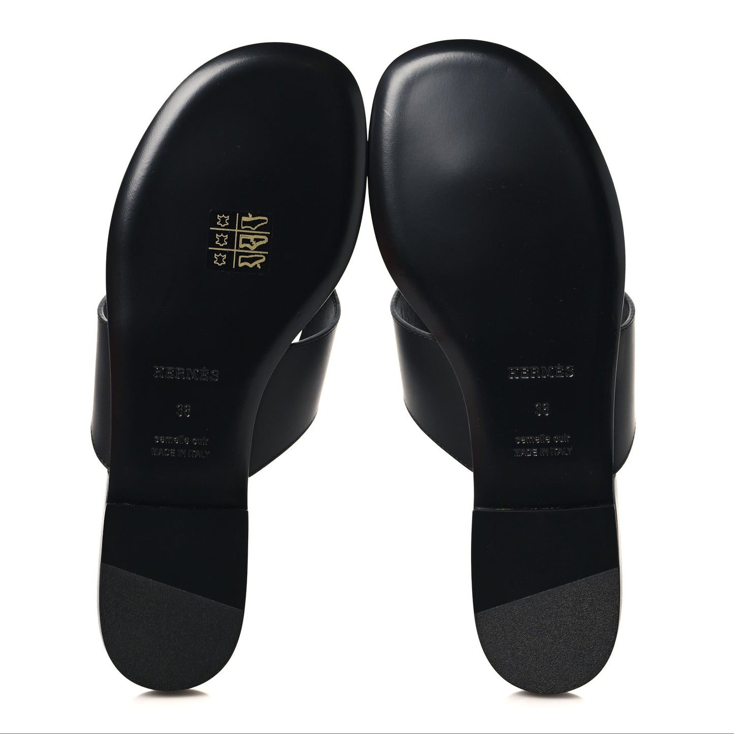 Calfskin Womens Mage Sandals 38 Black