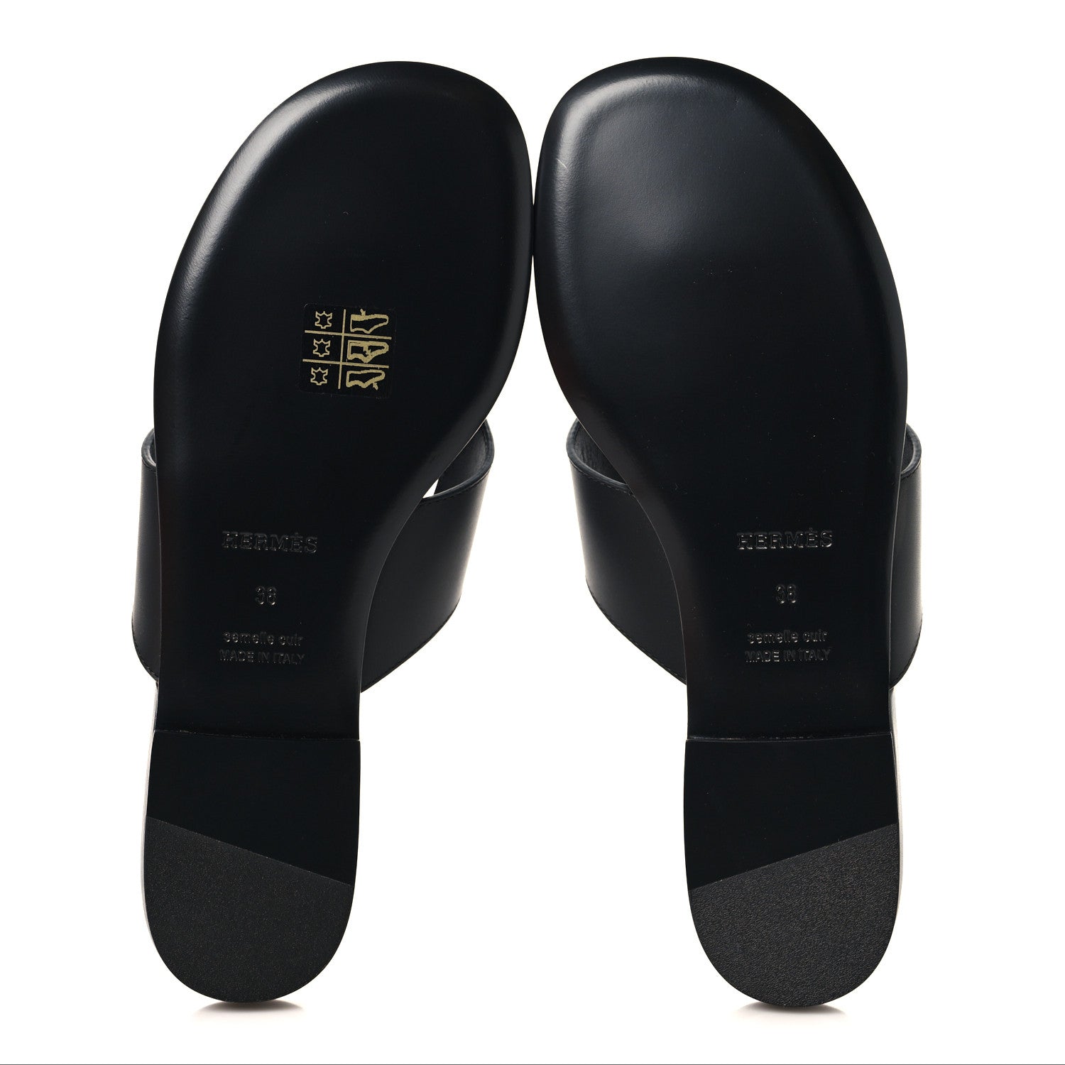 Hermes Calfskin Womens Mage Sandals 38 Black 6 of 10