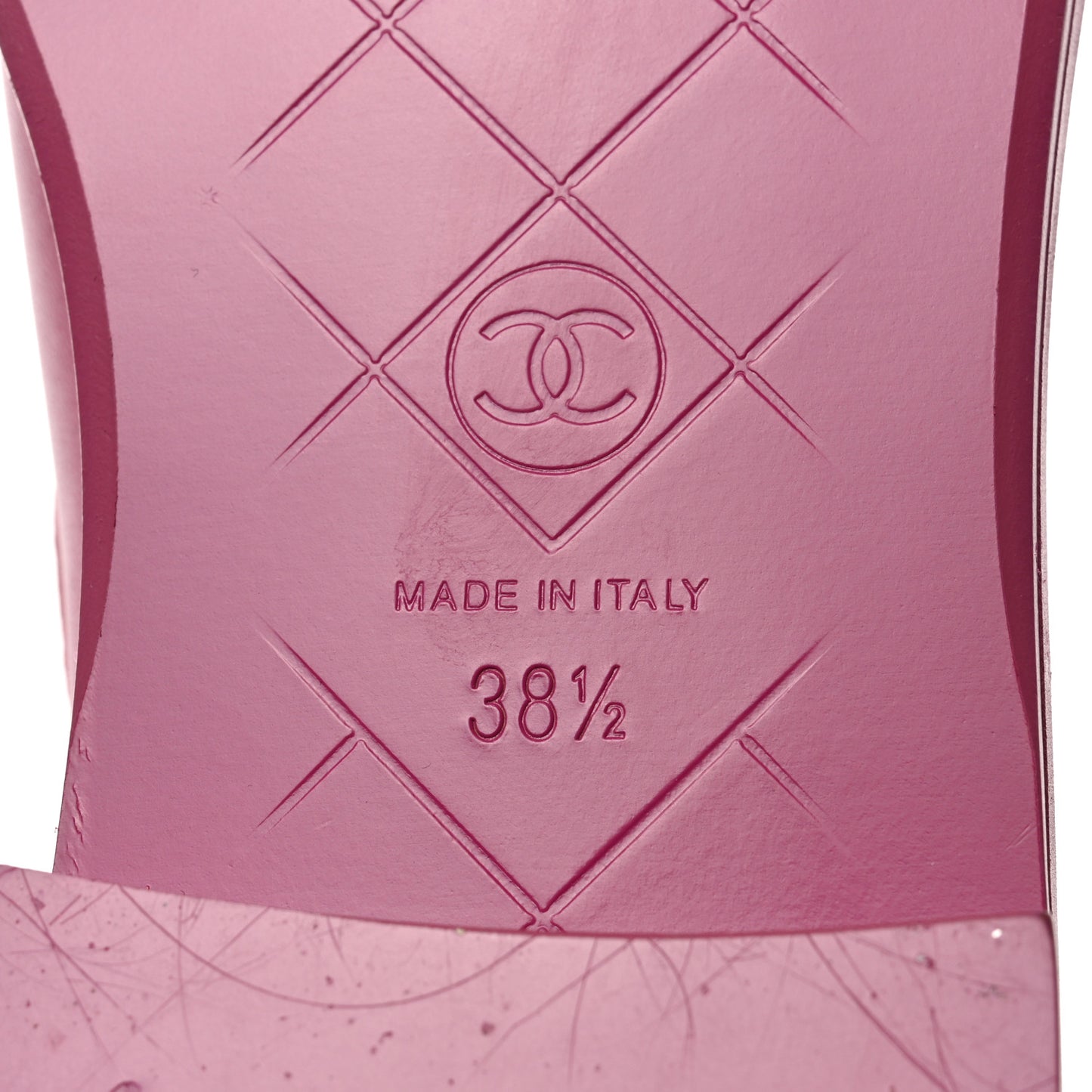 Lambskin Quilted CC Turnlock Loafers 38.5 Fuchsia