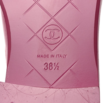 Chanel Lambskin Quilted CC Turnlock Loafers 38.5 Fuchsia 8 of 9