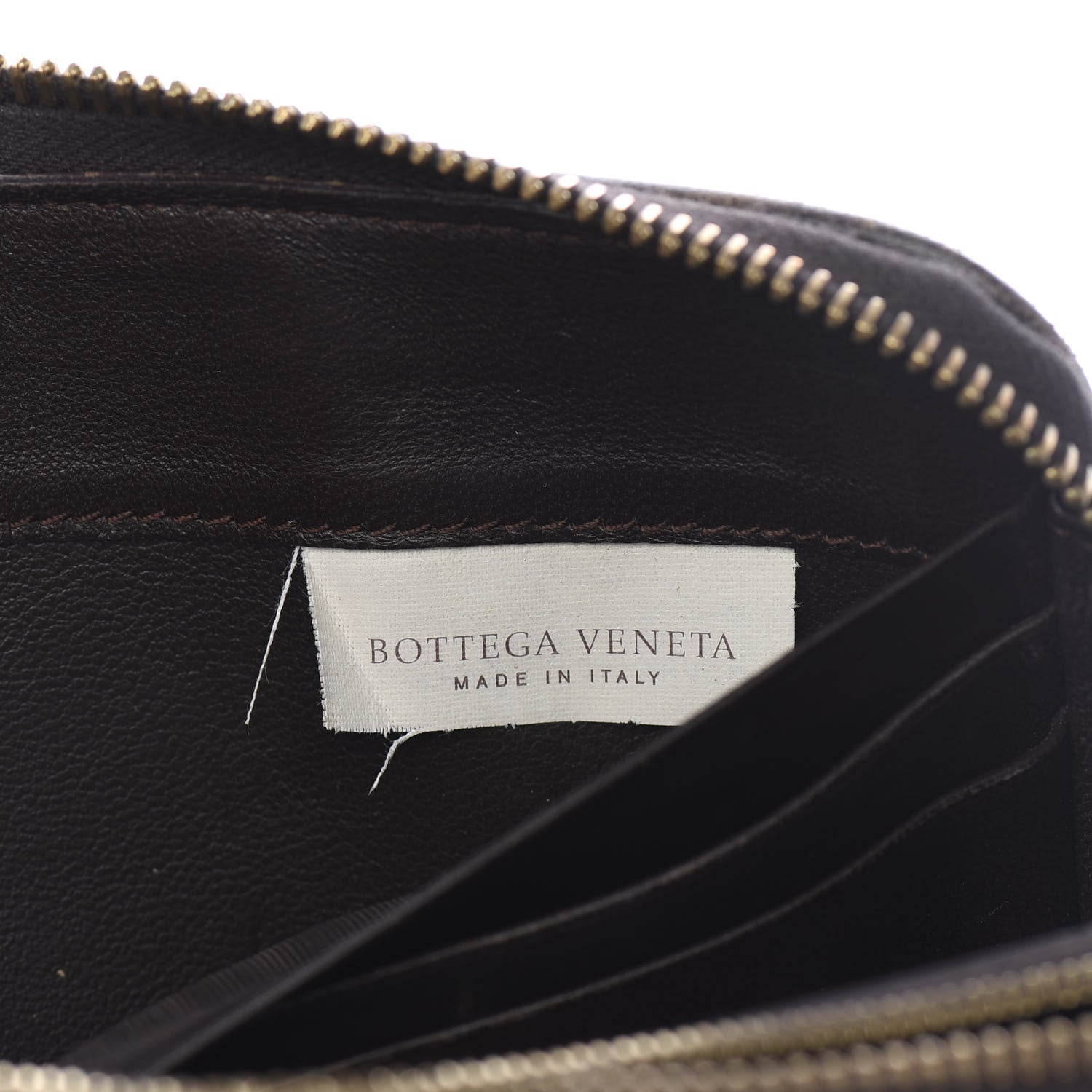 Bottega Veneta Nappa Intrecciato Zip Around Wallet Ebano 7 of 12