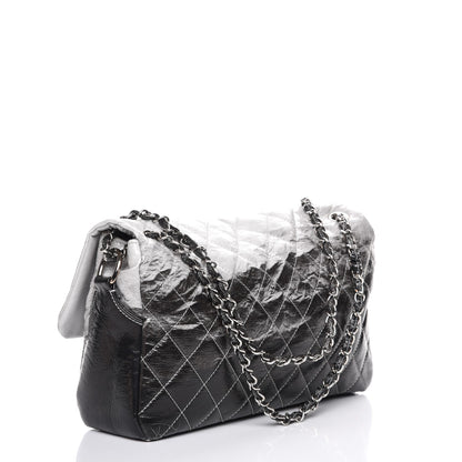 Chanel Vinyl Quilted Jumbo Melrose Degrade Flap Black 3 of 7