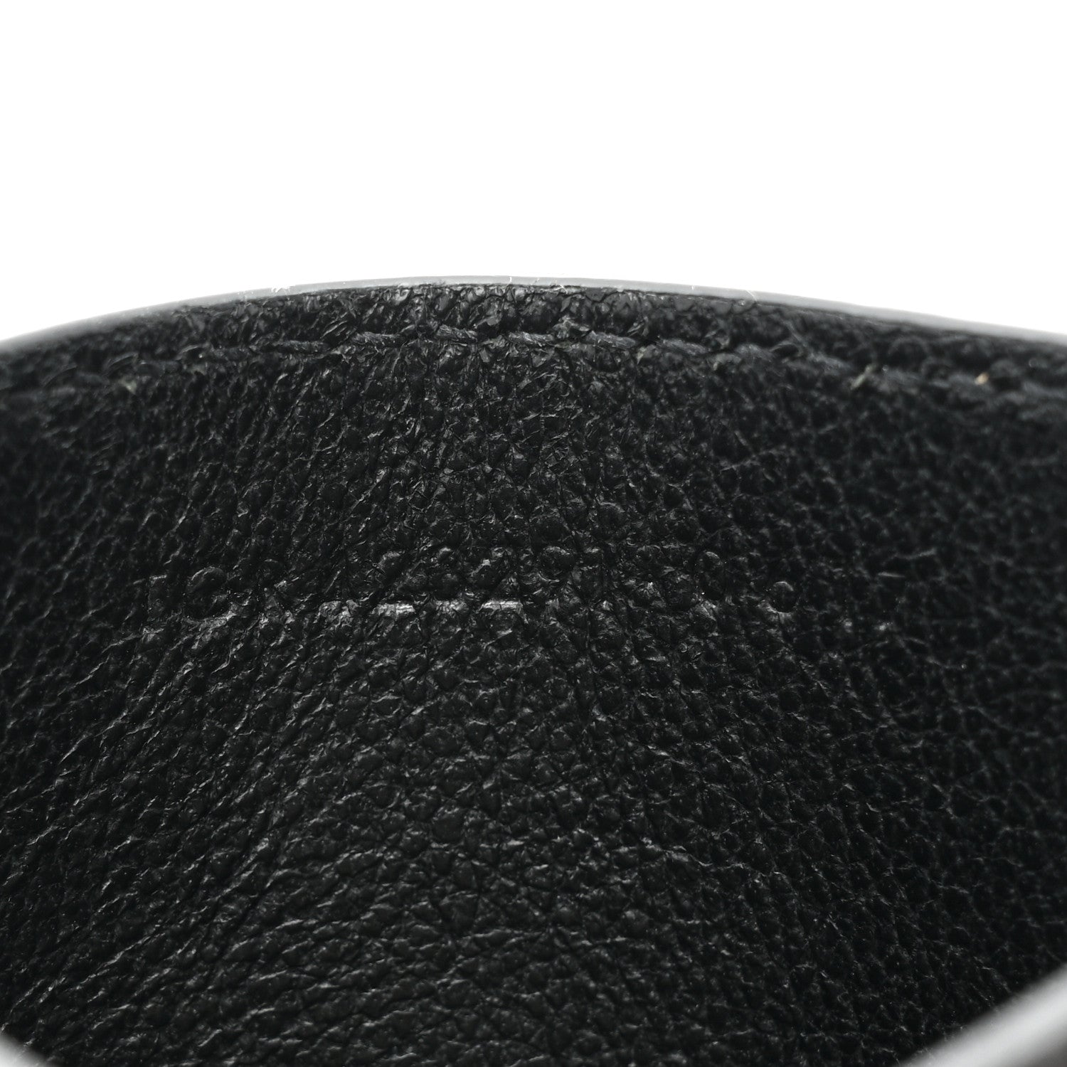 Saint Laurent Grain De Poudre Matelasse Chevron Monogram Credit Card Case Black 11 of 15