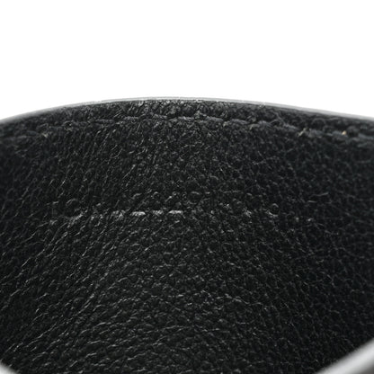 Saint Laurent Grain De Poudre Matelasse Chevron Monogram Credit Card Case Black 11 of 15