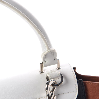 Celine Smooth Calfskin Suede Medium Tri-Color Trapeze White 17 of 18