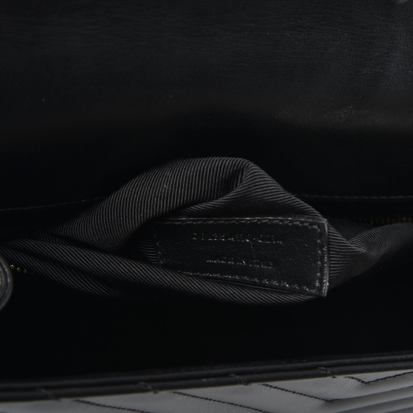 Smooth Calfskin Matelasse Large Monogram Satchel Black